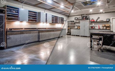 Before And After Garage Renovation Generative Ai Stock Illustration Illustration Of