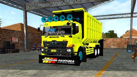 Share Mod Livery Hino Dump Truk Mboiss Terbaru Pul Trompet Free