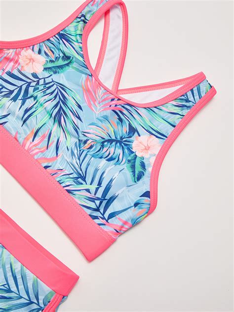 Kari Ik Esnek Kuma Desenli K Z Ocuk Bikini S Z F C Lcw