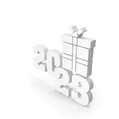 White 2023 Gift Box Symbol PNG Images & PSDs for Download | PixelSquid ...