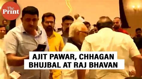 Maharashtra Chhagan Bhujbal Ajit Pawar Other NCP Leaders At Raj