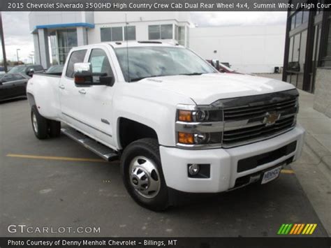 Summit White 2015 Chevrolet Silverado 3500hd High Country Crew Cab