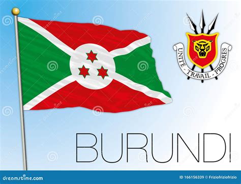 Burundi Official National Flag Africa Stock Vector Illustration Of