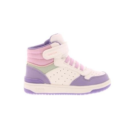 Baskets Fille Geox Washiba Lilac Off White Lacets Enfant