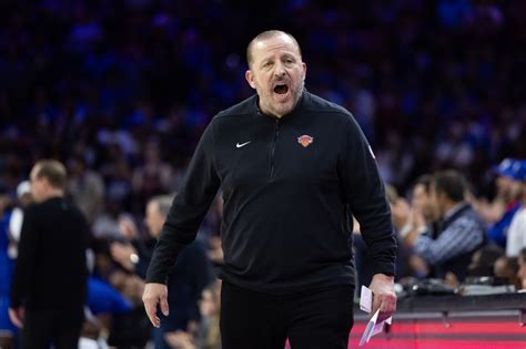 New York Knicks Head Coach Tom Thibodeau During The First Half Against