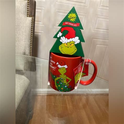 The Grinch Kitchen 223 The Grinch Hot Cocoa Mug Set How The Grinch Stole Christmas Dr Seuss