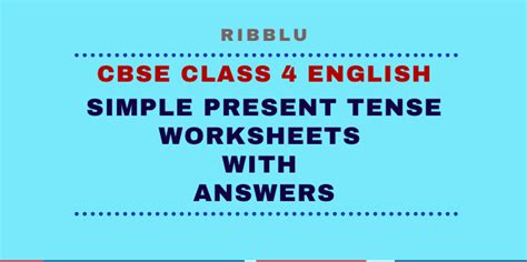 Simple Present Tense Worksheets For Class