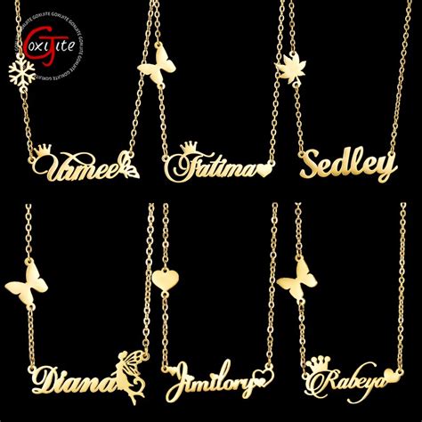 Goxijite 2023 Trendy Stainless Steel Various Symbols Name Necklace For