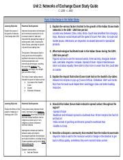 Naana Kyei Study Guide Docx Unit Networks Of Exchange Exam