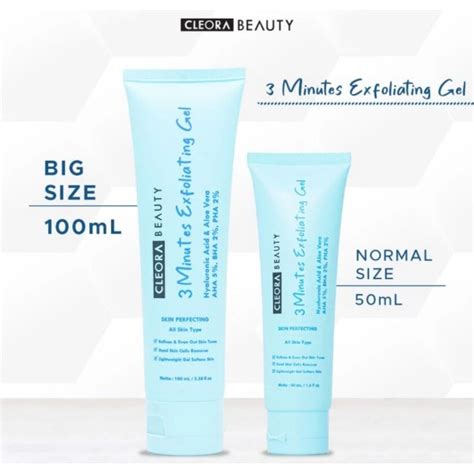 Jual Cleora 3 Minutes Exfoliating Gel 100ml Dan 50ml Shopee Indonesia