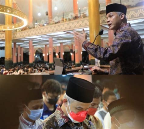 Ganjar Pranowo Ceramah Tarawih Di Masjid UGM Beberkan Riuhnya Dapat