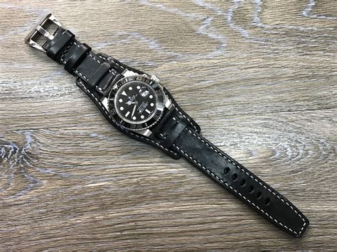 Black Leather Watch Strap Mm Italian Leather Watch Strap Etsy