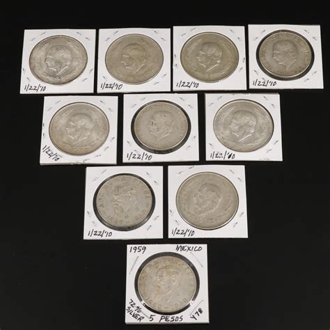 Collection of Ten Mexican Silver Coins | EBTH