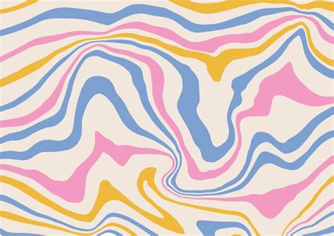 Premium Vector S Wavy Swirl Stripes Pattern In Pink Blue Yellow And