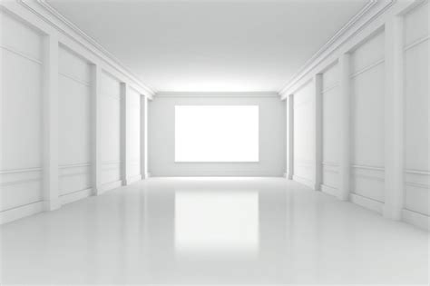 Premium AI Image | Empty white studio show room interior