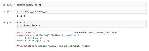 Python Attributeerror Module Numpy Has No Attribute Flip Stack