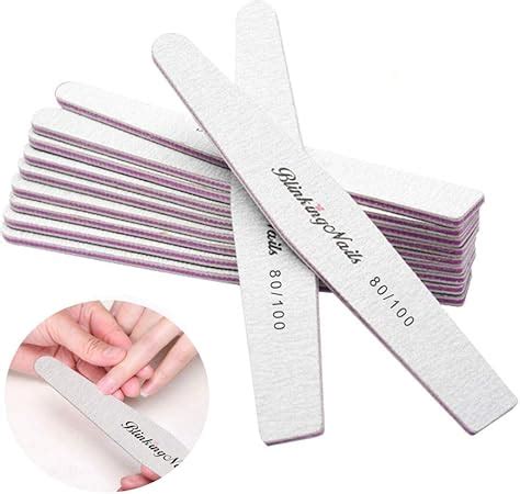 10 PCS Professional Nail Files 80 100 Grit Acrylic Nail Files And