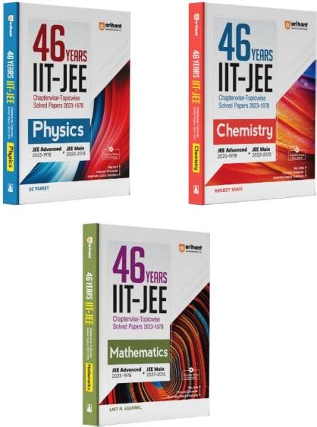 Arihant 46 Years Physics Chemistry Mathematics Chapterwise Topicwise