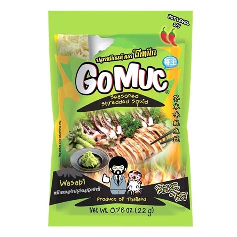 Get Gomuc Brand Seasoned Shredded Squid Wasabi Flavour Delivered