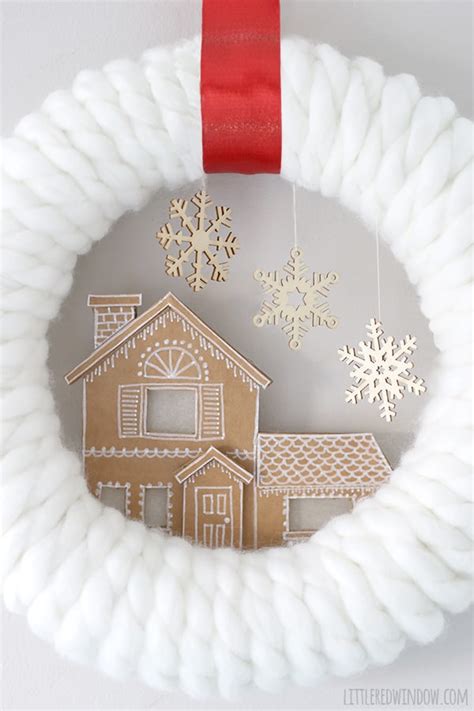 Gingerbread House Wreath Little Red Window