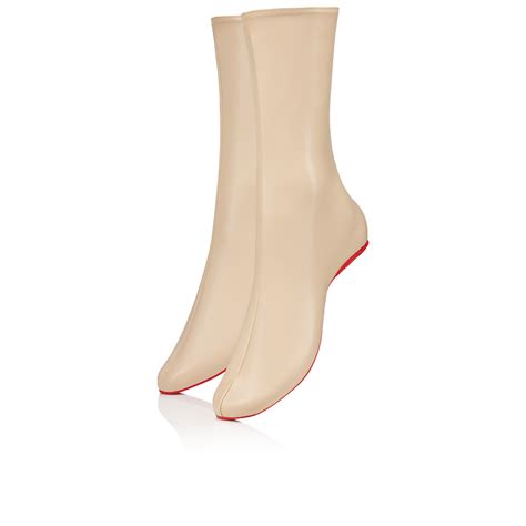 Short Sock Socks Fabric Nude Christian Louboutin United States