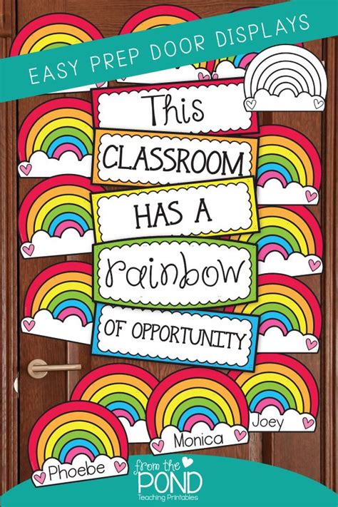 Rainbow Door Decor Display And Bulletin Board Set Decorações De Sala De Aula Aulas Sala De Aula