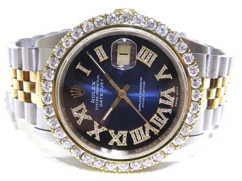 Rolex DateJust 36mm Blue Dial Diamond Bezel Mens Watch - Milon - Luxury ...