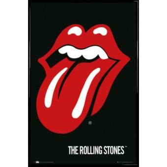 Poster Encadré Rolling Stones Langue Logo 91x61 cm Cadre