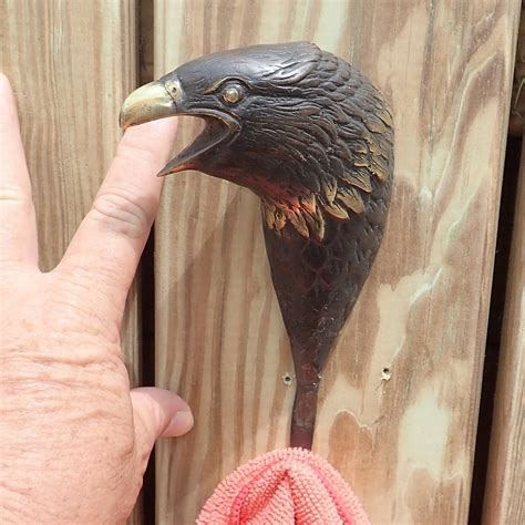 Vintage Brass American Eagle Coat Hook Etsy