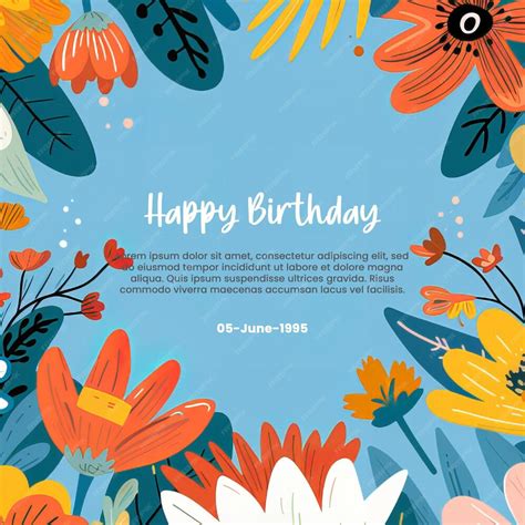 Happy Birthday Poster Template Premium Ai Generated Psd
