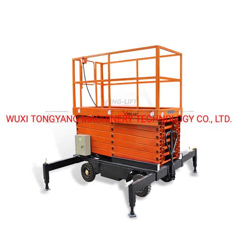 Meters Mobile Scissor Lift Hydraulic Man Lift Aerial Work Platform