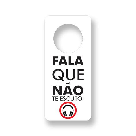 Placa Aviso N O Perturbe Ma Aneta Porta Iplacas Sinaliza O