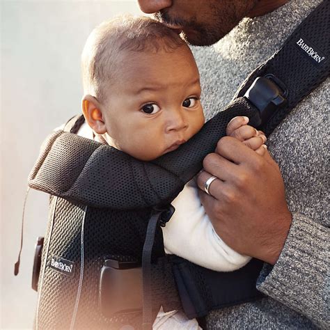 BABY BJÖRN One Air Mini 3D Black Mesh Baby Carrier + Reviews | Crate & Kids