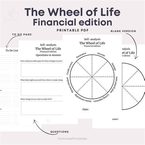 Wheel Of Life Bundle Template Printable Life Wheel Printable Planner Life Balance Wheel