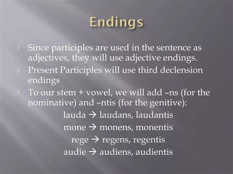 Unit Four Present Active Participles | PPT