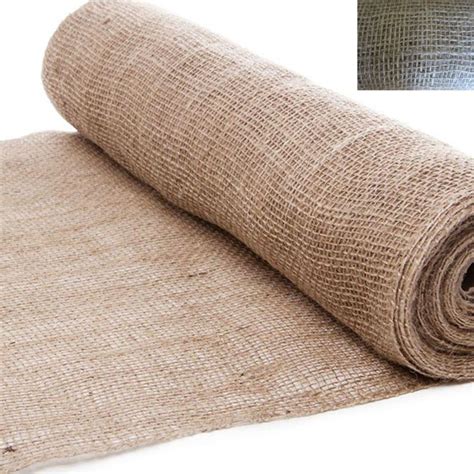 10m Hessian Roll Table Runners Hessian Roll Fabric Burlap Jute Rustic