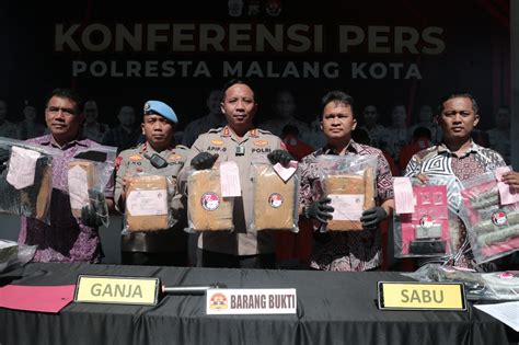 Polresta Malang Kota Kembali Berhasil Gagalkan Peredaran Narkoba Jenis