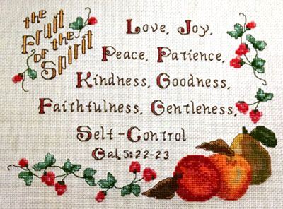 Fruit Of The Spirit Galatians Cross Stitch Design