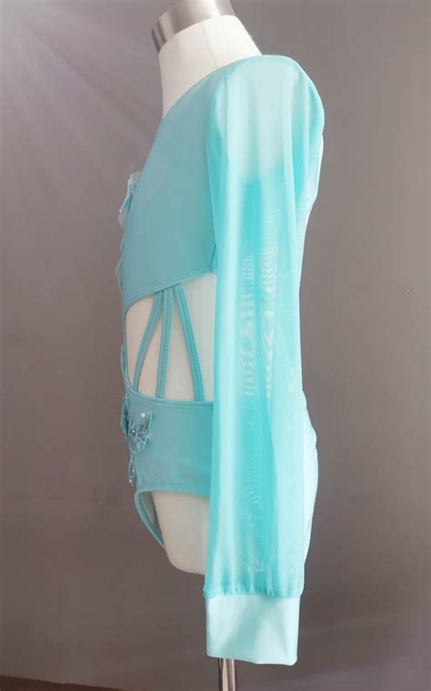 Costume base Stunning Blue Lyrical dance costume base, Children size 8 ...