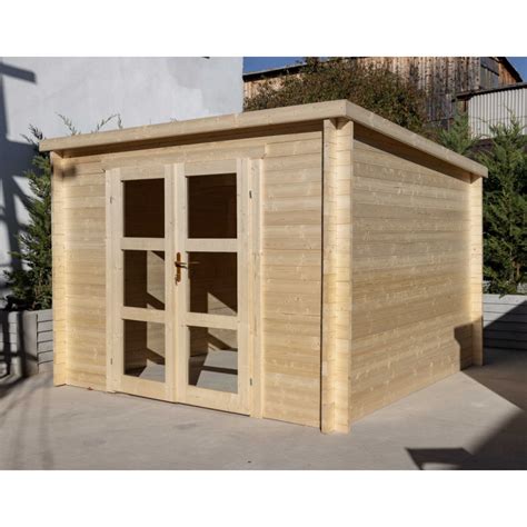 Abri De Jardin Penty Madriers Mm Brut M Gardy Shelter