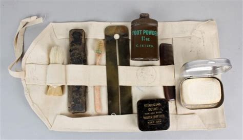 Ww2 British Army Soldiers Wash Bag And Personal Items