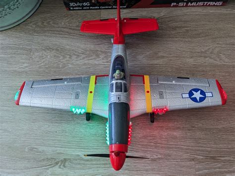 RC Airplane Warbird Fighter RTF XK A280 P 51 Mustang 3D 6G 560mm