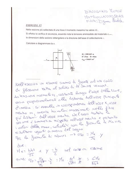 Elaborato F7 Scienze Delle Costruzioni Docsity