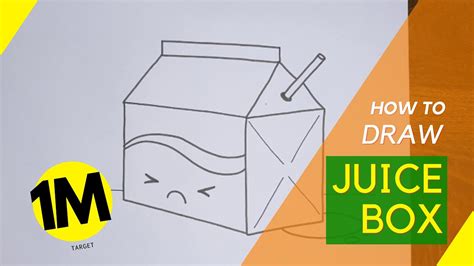 How To Draw A Juice Box Easy Juice Box Drawing Step By Step YouTube