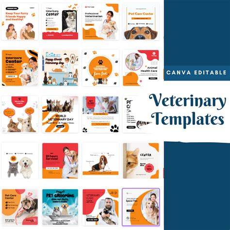 Veterinary Social Media Templates – Editable Canva Designs for