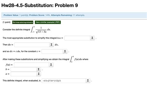 Solved Consider The Definite Integral ∫−7313−3x1dx The Most