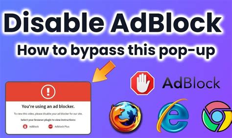 How To Disable Adblock And Adblock Plus On A Website And Web Browser