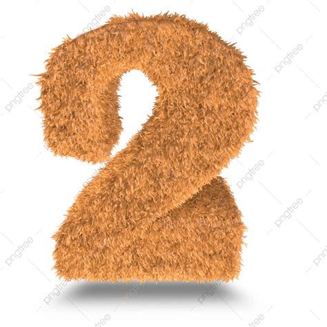 Two 3d Images Two Number 3d Furry And Hair Text Illustration Furry