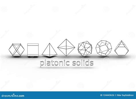 3d Illustration Of Platonic Solids Royalty Free Cartoon Cartoondealer