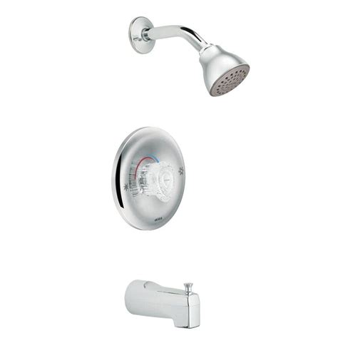 Moen Chateau Posi Temp Single Handle 1 Spray Tub And Shower Faucet With Valve In Chrome 2363